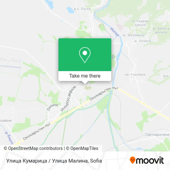Карта Улица Кумарица / Улица Малина