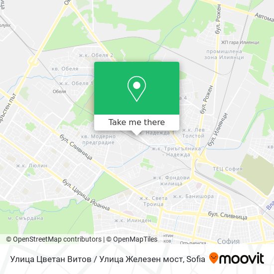 Улица Цветан Витов / Улица Железен мост map