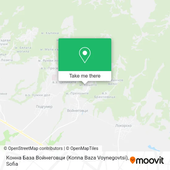 Карта Конна База Войнеговци (Konna Baza Voynegovtsi)