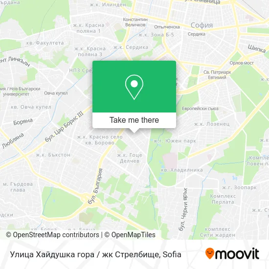 Карта Улица Хайдушка гора / жк Стрелбище