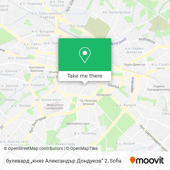 булевард „княз Александър Дондуков“ 2 map