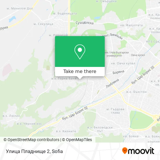 Карта Улица Пладнище 2