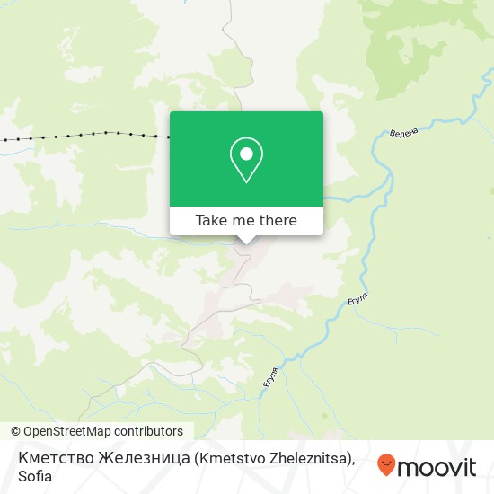 Кметство Железница (Kmetstvo Zheleznitsa) map