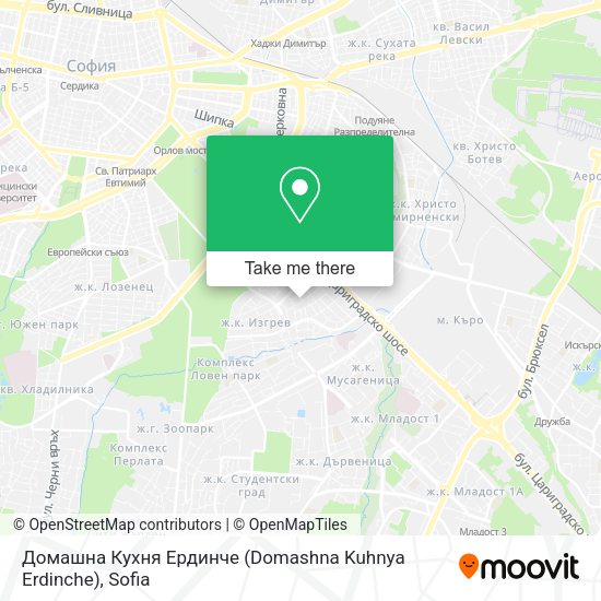 Карта Домашна Кухня Ердинче (Domashna Kuhnya Erdinche)