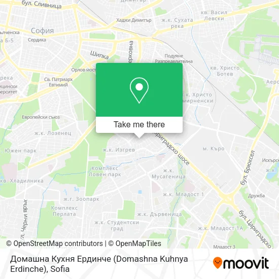 Карта Домашна Кухня Ердинче (Domashna Kuhnya Erdinche)