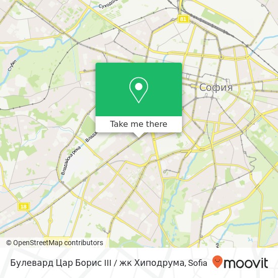 Булевард Цар Борис III / жк Хиподрума map