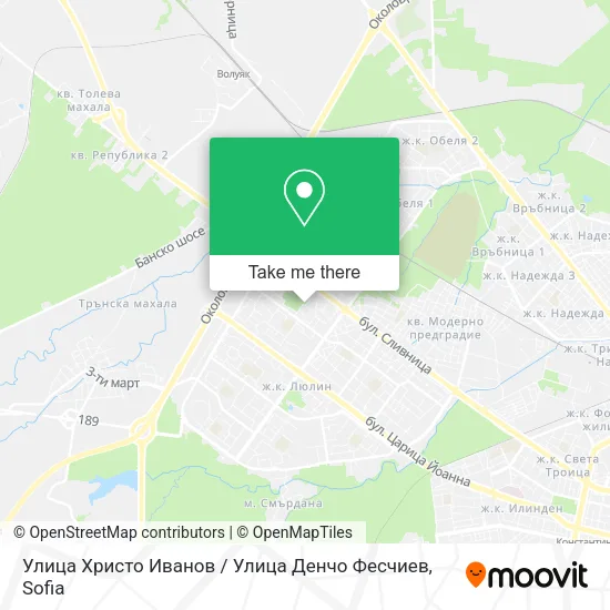 Карта Улица Христо Иванов / Улица Денчо Фесчиев