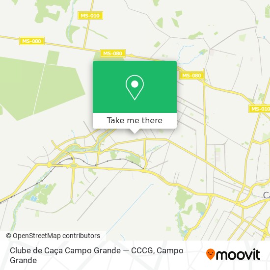 Mapa Clube de Caça Campo Grande — CCCG