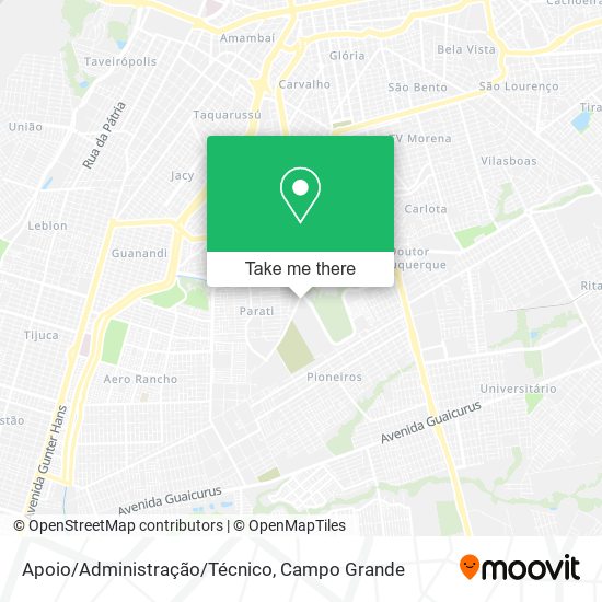 Apoio/Administração/Técnico map