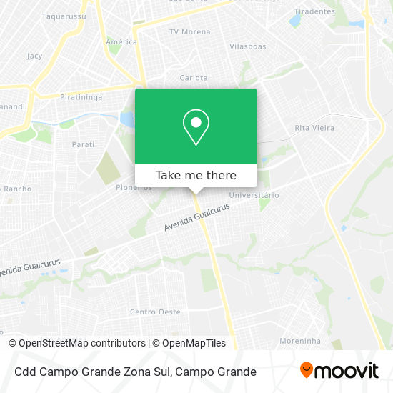 Cdd Campo Grande Zona Sul map