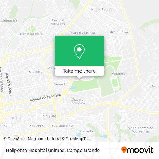 Heliponto Hospital Unimed map