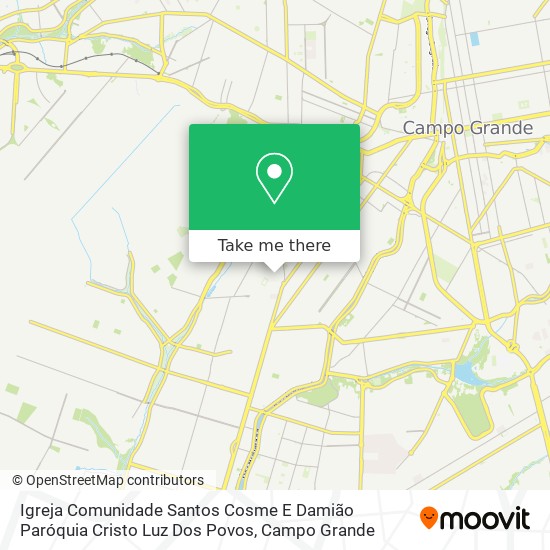 Mapa Igreja Comunidade Santos Cosme E Damião Paróquia Cristo Luz Dos Povos