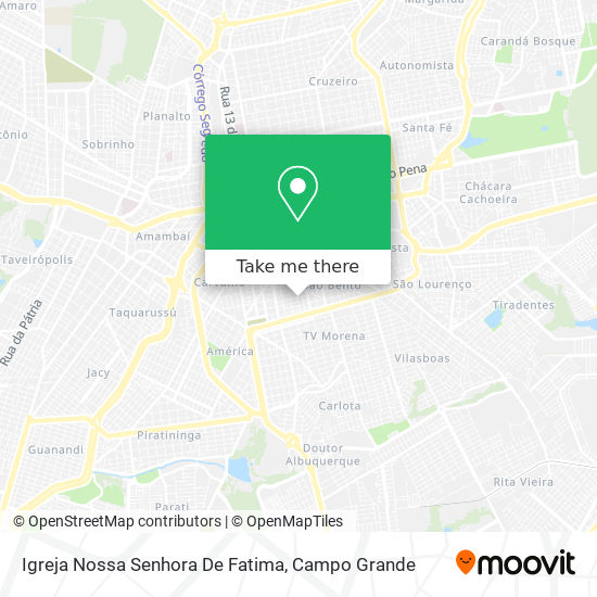 Mapa Igreja Nossa Senhora De Fatima