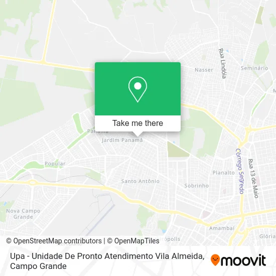 Upa - Unidade De Pronto Atendimento Vila Almeida map