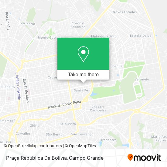 Mapa Praça República Da Bolívia