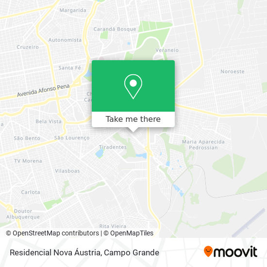 Mapa Residencial Nova Áustria