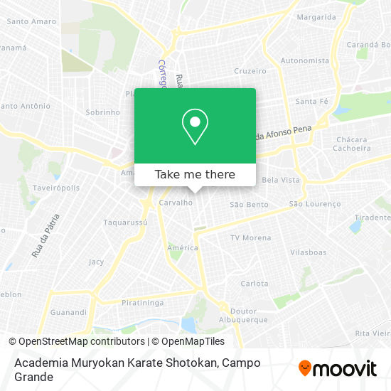 Mapa Academia Muryokan Karate Shotokan