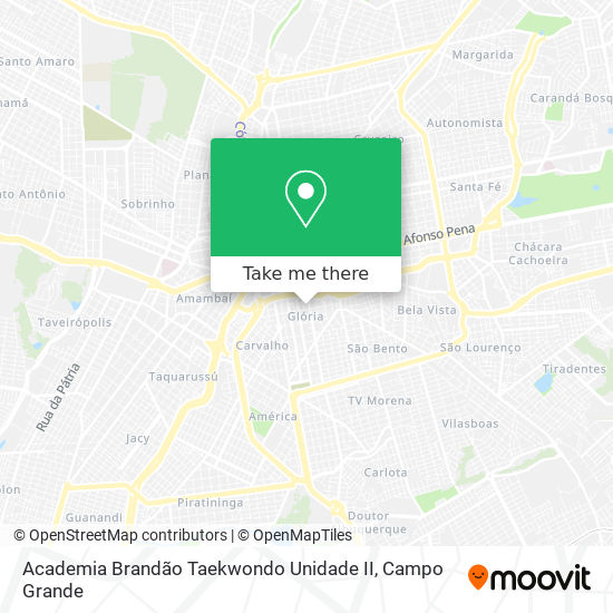 Mapa Academia Brandão Taekwondo Unidade II