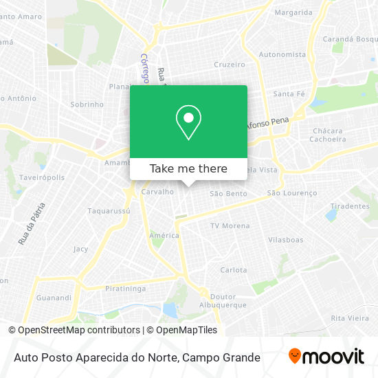 Mapa Auto Posto Aparecida do Norte