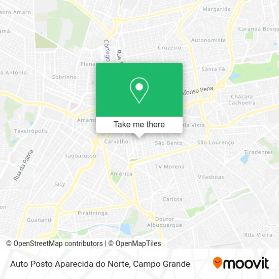 Auto Posto Aparecida do Norte map