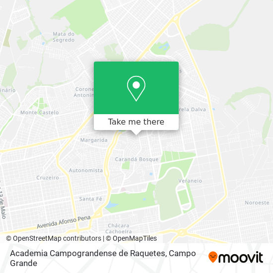 Mapa Academia Campograndense de Raquetes