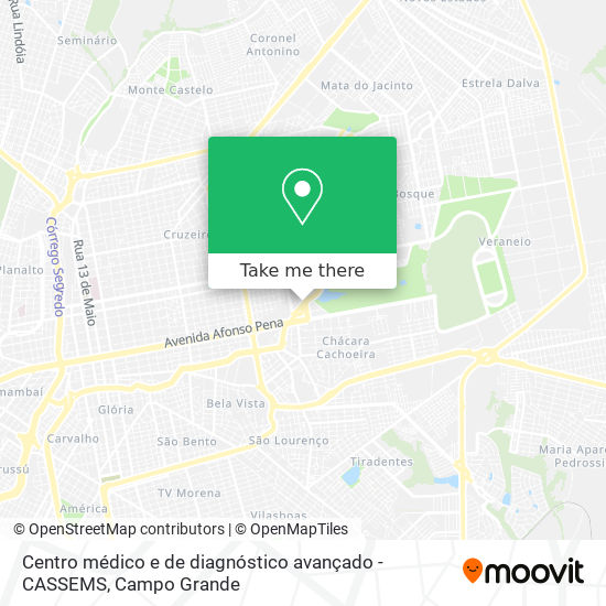 Centro médico e de diagnóstico avançado - CASSEMS map