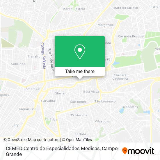 Mapa CEMED Centro de Especialidades Médicas