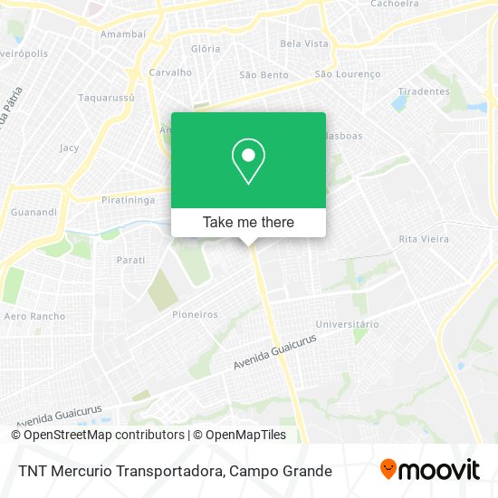 TNT Mercurio Transportadora map