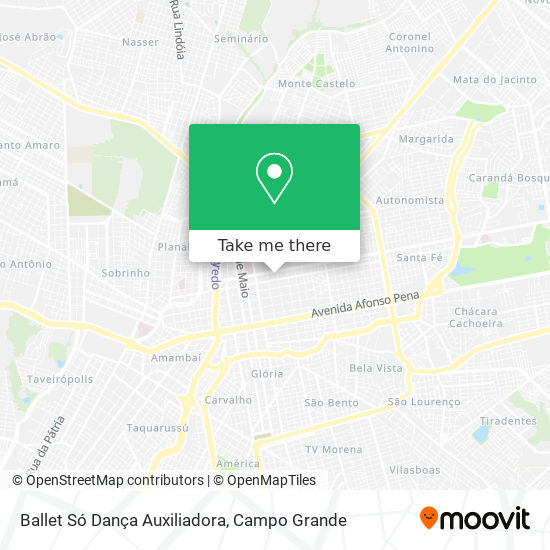 Mapa Ballet Só Dança Auxiliadora