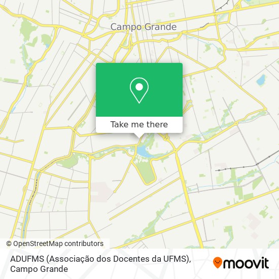 Mapa ADUFMS (Associação dos Docentes da UFMS)