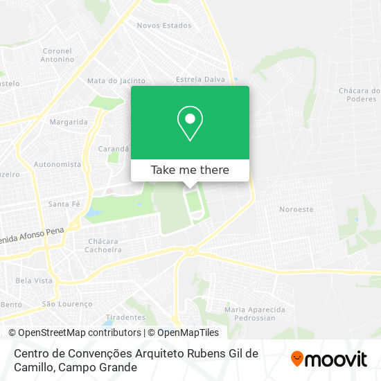 Mapa Centro de Convenções Arquiteto Rubens Gil de Camillo