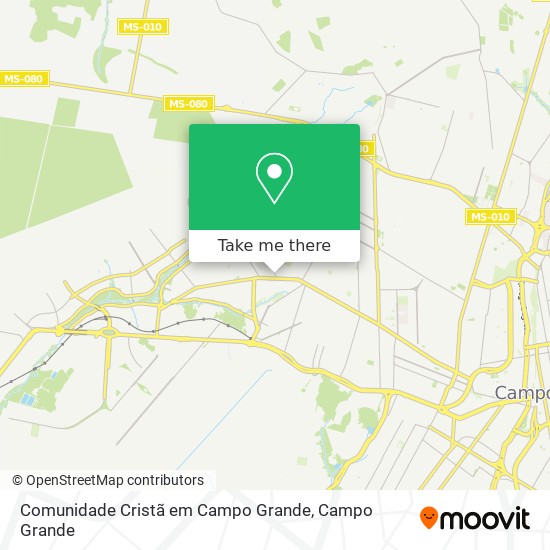 Comunidade Cristã em Campo Grande map