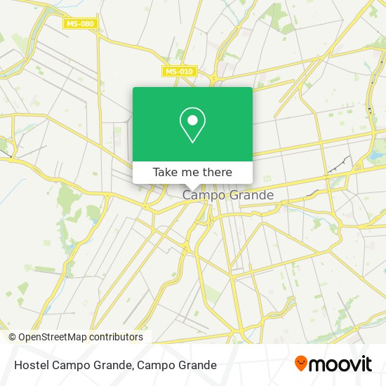 Hostel Campo Grande map