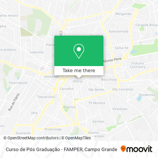 Mapa Curso de Pós Graduação - FAMPER