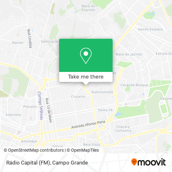 Rádio Capital (FM) map