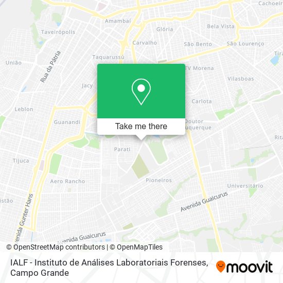 Mapa IALF - Instituto de Análises Laboratoriais Forenses