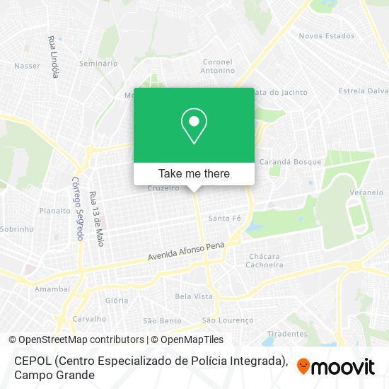 CEPOL (Centro Especializado de Polícia Integrada) map