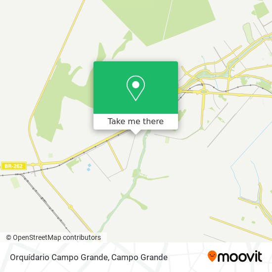 Orquídario Campo Grande map