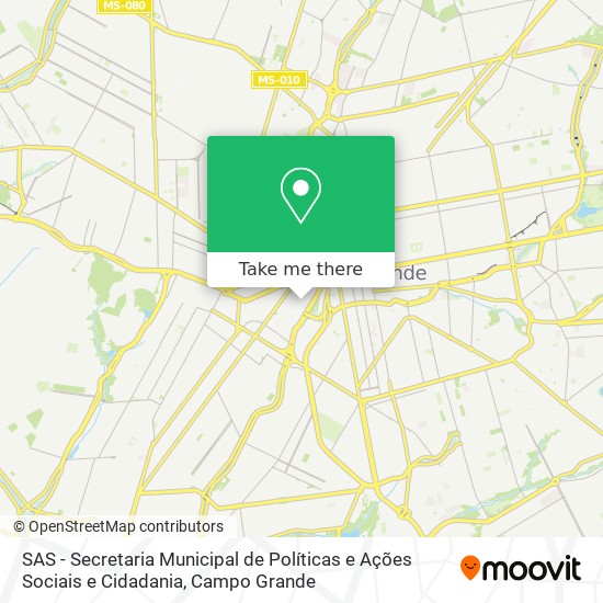 Mapa SAS - Secretaria Municipal de Políticas e Ações Sociais e Cidadania