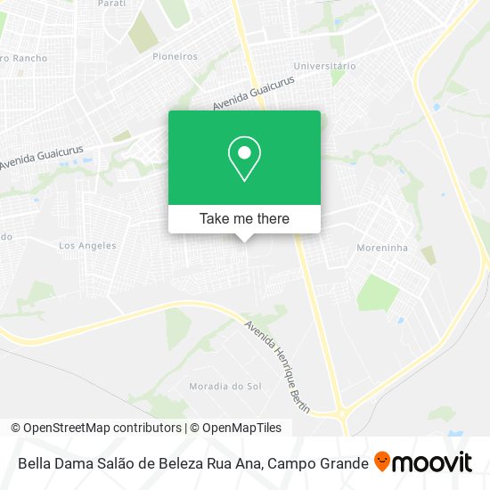 Mapa Bella Dama Salão de Beleza Rua Ana