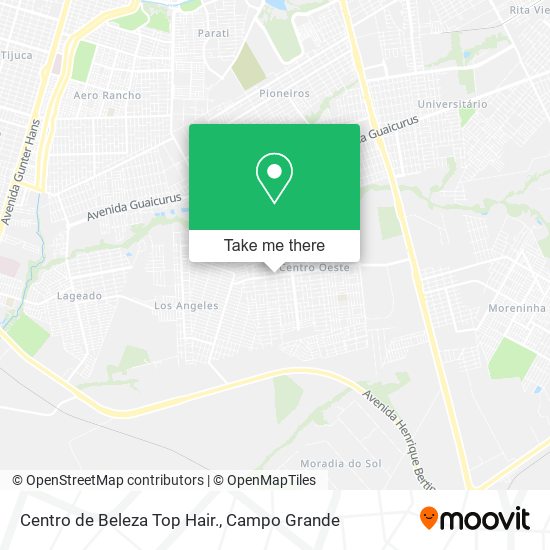 Mapa Centro de Beleza Top Hair.