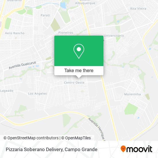 Mapa Pizzaria Soberano Delivery