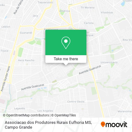 Mapa Associacao dos Produtores Rurais Eufhoria MS