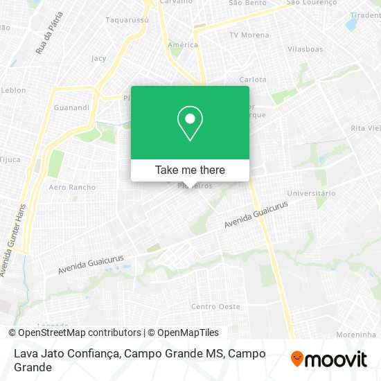 Lava Jato Confiança, Campo Grande MS map