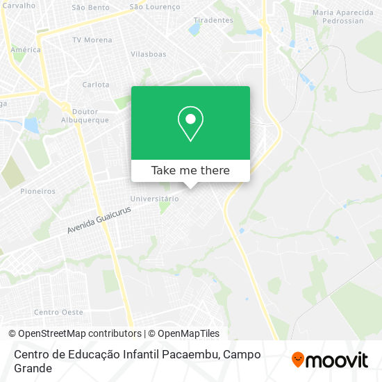 Mapa Centro de Educação Infantil Pacaembu