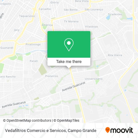 Mapa Vedafiltros Comercio e Servicos