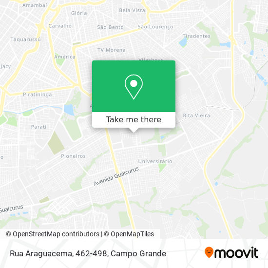 Mapa Rua Araguacema, 462-498