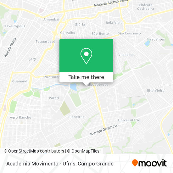 Mapa Academia Movimento - Ufms
