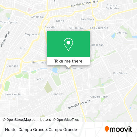 Mapa Hostel Campo Grande