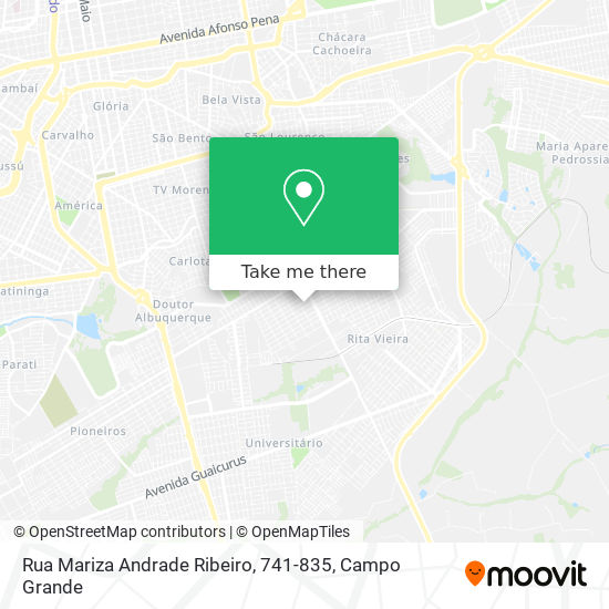 Mapa Rua Mariza Andrade Ribeiro, 741-835